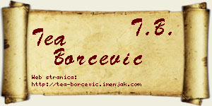Tea Borčević vizit kartica